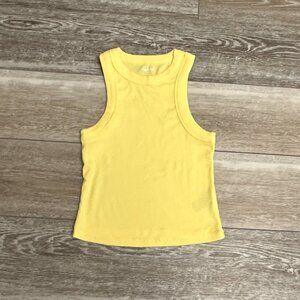 Old Navy Sz XS Yellow Rib Knit Tank Top Adorable!!